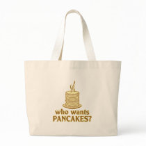 Who wants pancakes? canvas bag