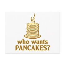 Who wants pancakes? postcards