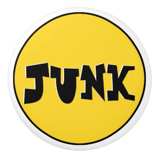 Who What Where - Junk Drawer Knob (Yellow) Ceramic Knob