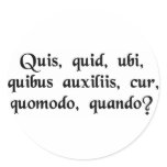 Who, what, where, with what, why, how, when? stickers