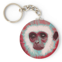 Who you looking at? Monkey keychain (red) keychains