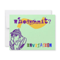 Whodunnit Mystery Party Sherlock Detect Invitation