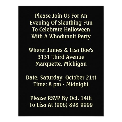 Whodunnit Mystery Solving Party Invitations Sleuth