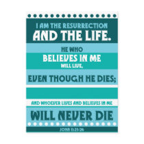 Whoever Believes in Me Will Never Die postcards by Parable Whoever Believes in Me Will Never Die postcards
