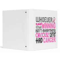 Whoever Said Breast Cancer 3 Ring Binders