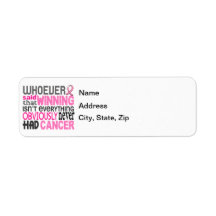 Whoever Said Breast Cancer Custom Return Address Label