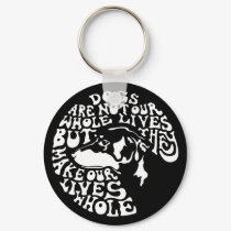 Whole Lives -bw keychains