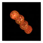 Whole Sliced Tomato angled Posters