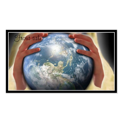 Whole World in His Hands Business Card Templates