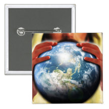 Whole World in His Hands Pinback Button