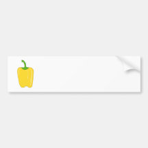 Whole Yellow Bell Pepper. Bumper Sticker