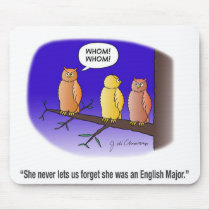 Whom! Whom! mousepads