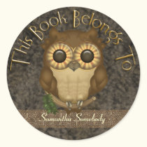 Whoolio The Cutest Owl Bookplate Stickers