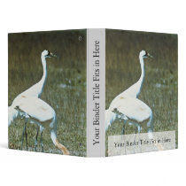 Whooping Cranes 3 Ring Binder