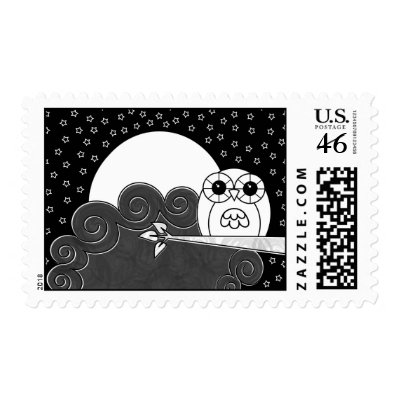 Whoot Postage Stamps by foxietoo
