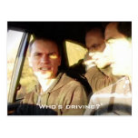 "Who's Driving?" Postcard