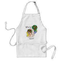 "Who's Next?" aprons