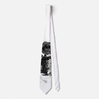 Who's that Girl? Black & White Photographic Tie tie