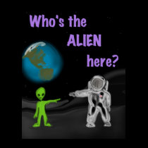 Who's the Alien Here? kids' shirt