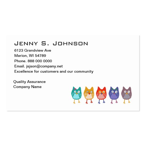 Who's who buisness card business card