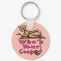 Who's Your Cougar keychains