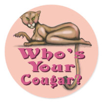 Who's Your Cougar Sticker