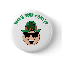 Who's Your Paddy Gift Pinback Buttons