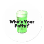 Whos Your Patty Green Beer St Patricks Day stickers