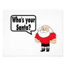 Whos Your Santa 1 Custom Invites