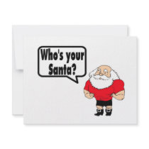 Whos Your Santa 1 invitations by TeeZazzle Whos Your Santa 1 invitations