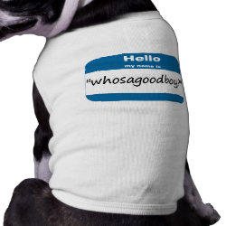 Whosagoodboy dog t-shirt petshirt