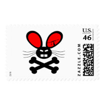 wht_Evil_Rabbit_Bunny postage by WhiteTiger_LLC wht_Evil_Rabbit_Bunny postage