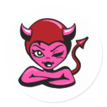wht_Girly_Devil_Cartoon stickers