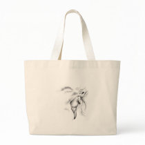 Whte Horse Head Bag by Lotacats Whte Horse Head Bag