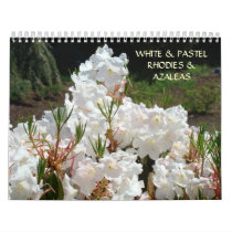 WHTIE & PASTEL Rhodies Azalea Flowers Calendar