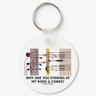 Why Are You Staring At My Rods & Cones? keychain