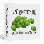 Why Can't I Hold All These Limes? 3 Ring Binder
