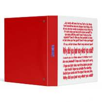 Why Did You Say What You Just Said Binder binders