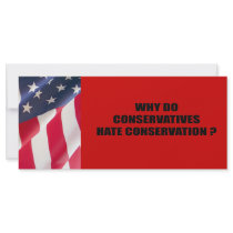 Why do conservatives hate conservation rack card