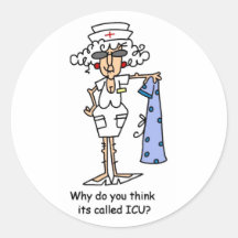 Why do you think it's called ICU? Round Sticker