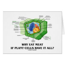 Why Eat Meat If Plant Cells Have It All? (Veg Fun) Greeting Card