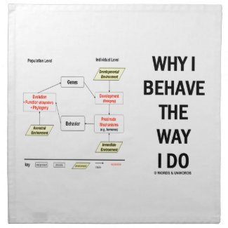 Why I Behave The Way I Do Sociobiology Printed Napkin