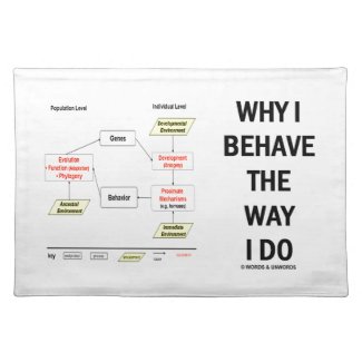 Why I Behave The Way I Do Sociobiology Cloth Place Mat