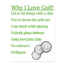 Why I Love Golf posters