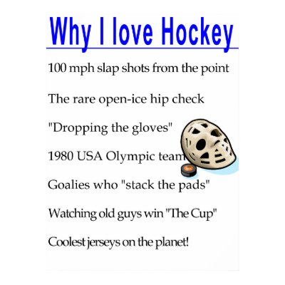 Why I Love Hockey Poster by fightingsaints