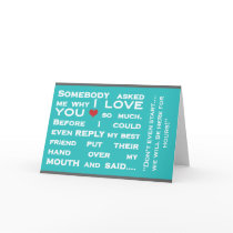 Why I love you card cards