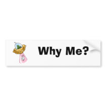 Why Me? UFO Sheep Abduction Bumper Sticker bumper stickers by MDKgraphics Why Me? UFO Sheep Abduction Bumper Sticker bumper stickers