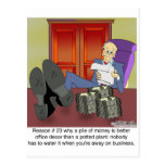 Why Money Is Better Than a Potted Plant postcards