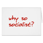 why so socialist bumper sticker red greeting cards