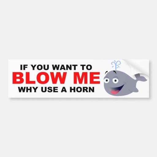 Why Use A Horn T O Blow Me Bumper Sticker Zazzle
